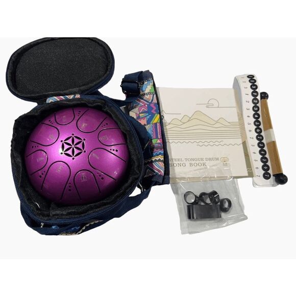 Steel Tongue Drum Rain Drum Tone Key C5 5.5 Inch 8 Notes For Kids Beginner - Picture 5 of 12